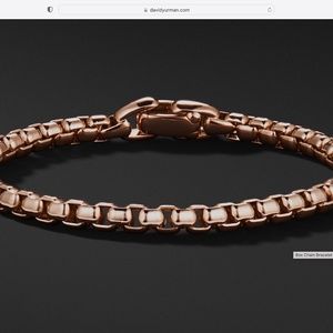Box Chain Bracelet in 18k Rose Gold